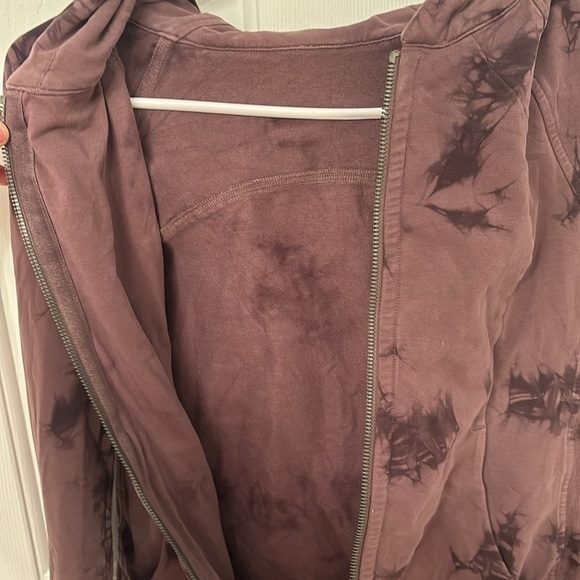 Lululemon Scuba Hoodie Light Cotton Fleece in Shibori Antique Bark Black Satin - Picture 5 of 7